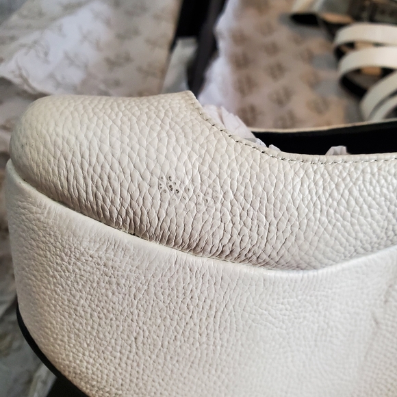 YES Milky Way White Leather Flatforms - Picture 10 of 14